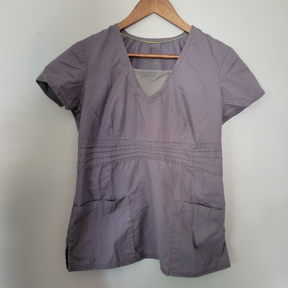 Healing Hands women's Size Small Scrubs HH Work Dark Grey Gray With‎ Pockets